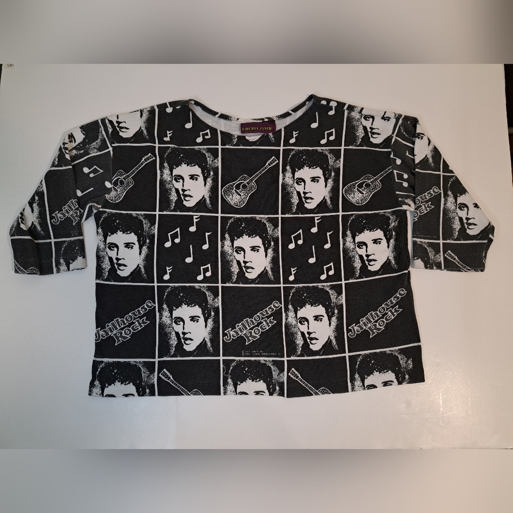 Vintage 90s Elvis Presley Jailhouse Rock AOP Sweatshirt Medium Liberty Flyer